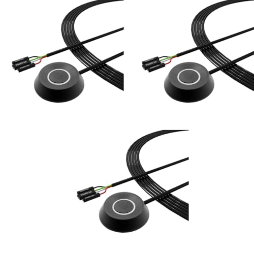Verilux® Desktop LED Computer Power Button PC Switch External With USB 2M Cables DIY Modification Self Adhesive 3PCS Verilux® Desktop LED Computer Power Button PC Switch External With USB 2M Cables DIY Modification Self Adhesive 3PCS